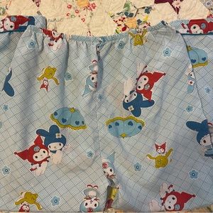 vintage sanrio kuromi and my melody pajama bottoms
